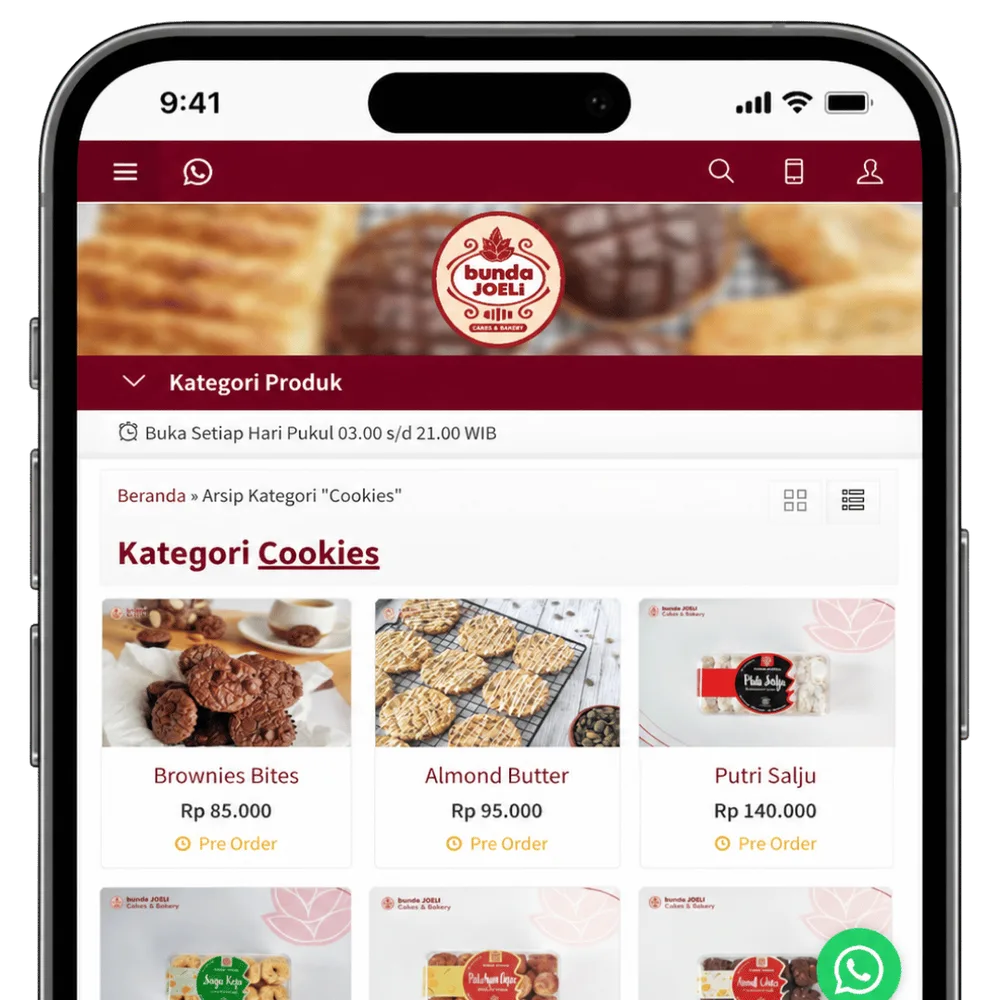 Contoh website UMKM dan profil bisnis